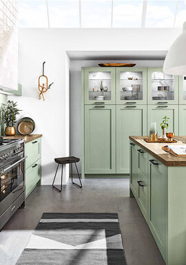 Pastel Green Shaker Kitchen