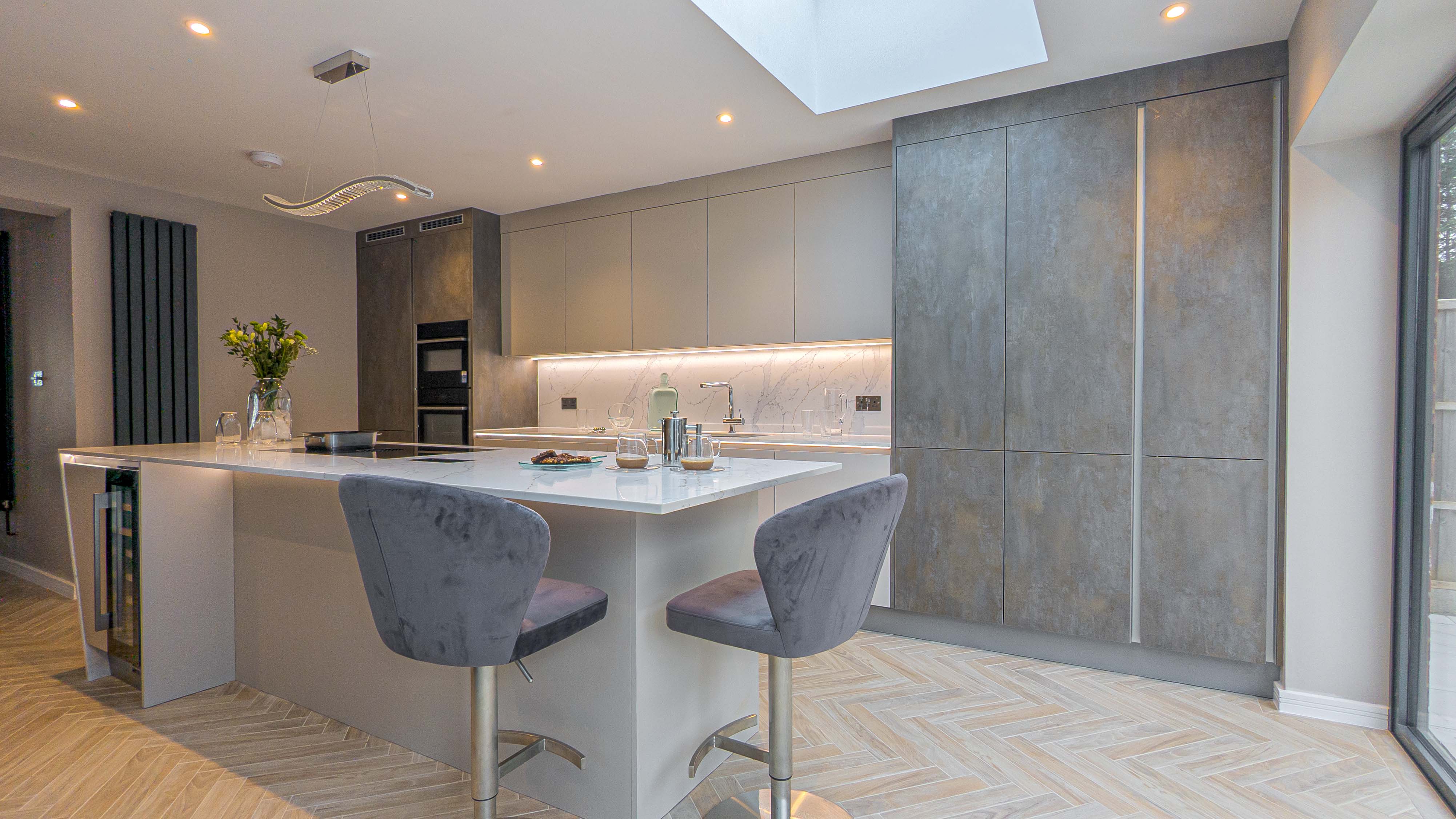 Cashmere and Volcano Ares kitchen in Romford
