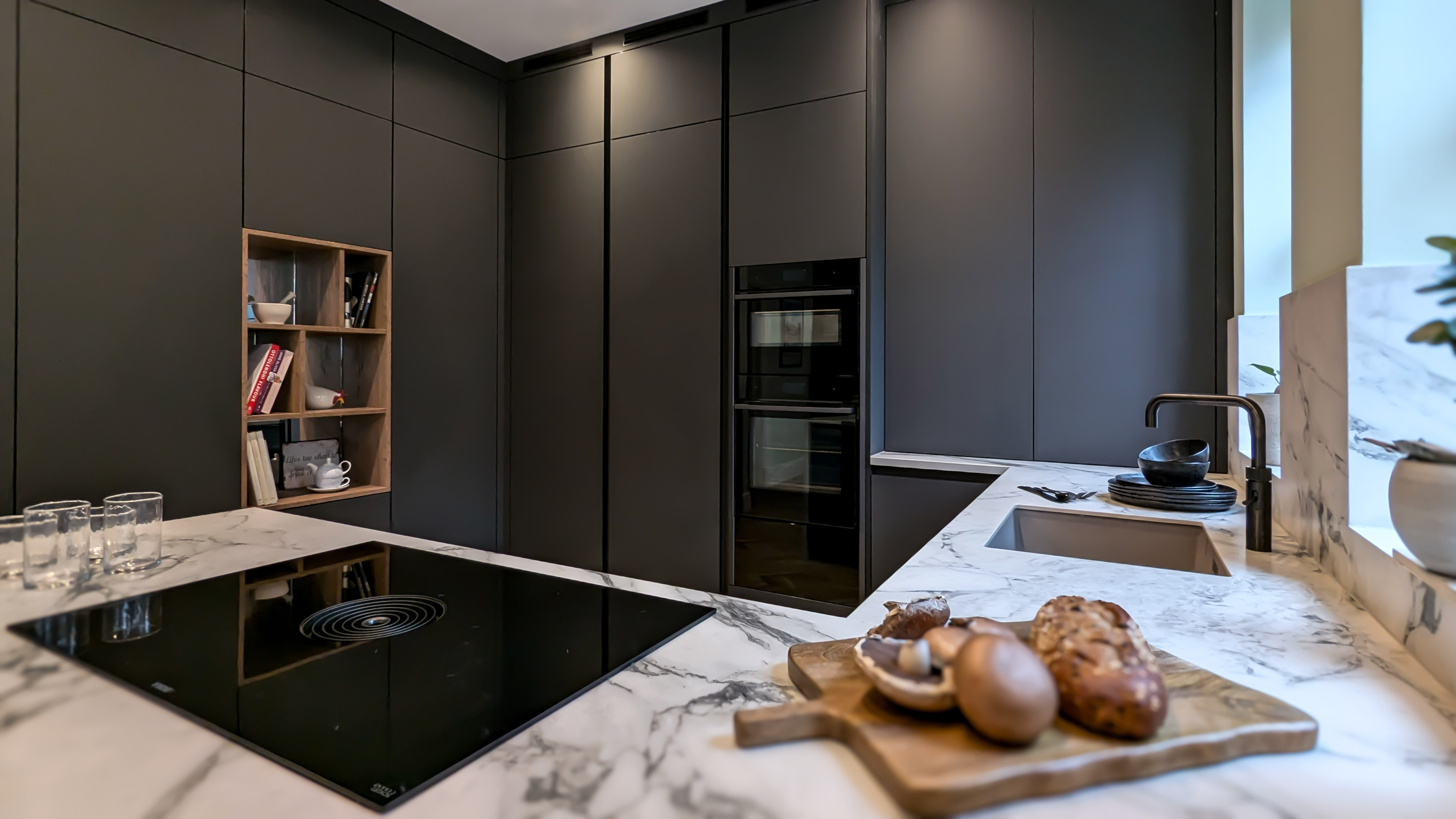 Cosmo Grey and Oak Kitchen in Woodford Green