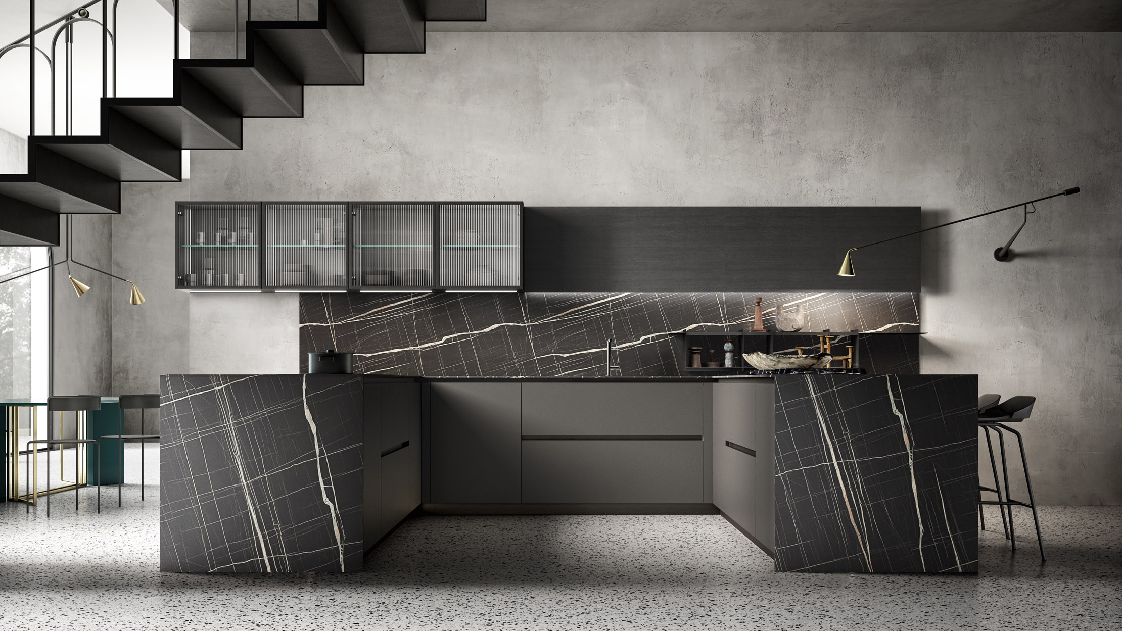 Dark Grey and Black Oak