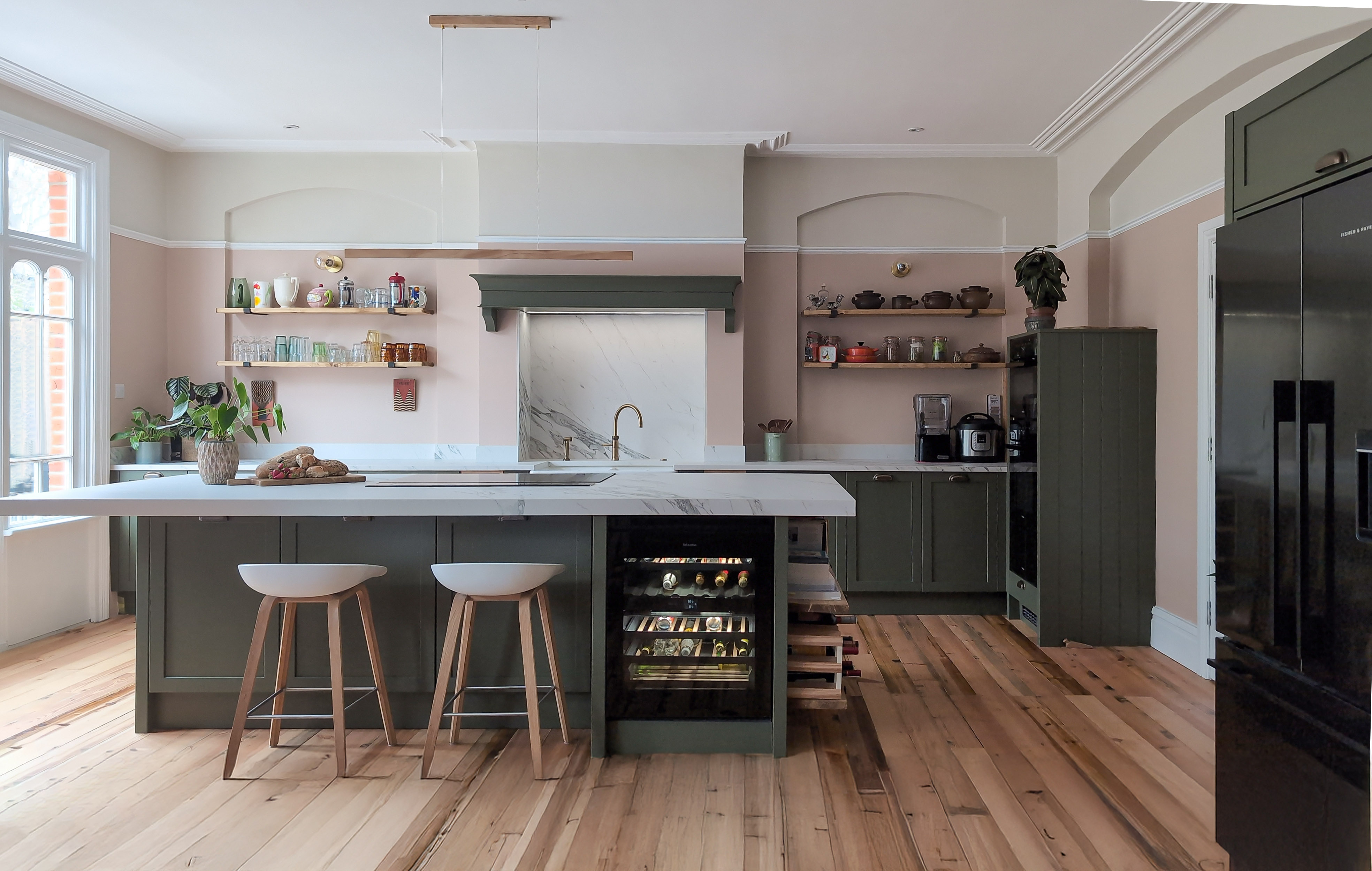 Forest Green Shaker Kitchen in Wanstead