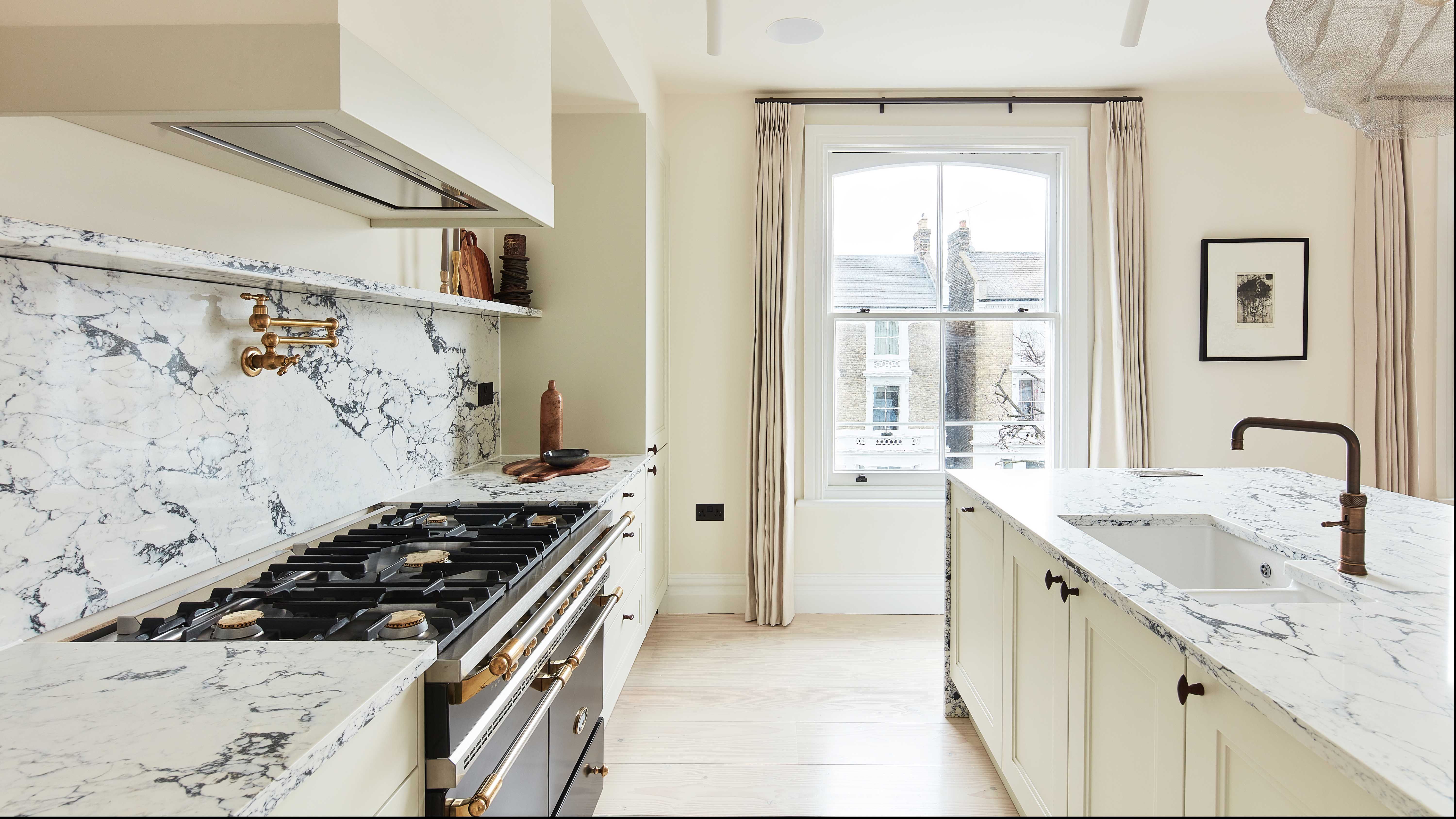 Bold Marble surfaces in an architect-designed home